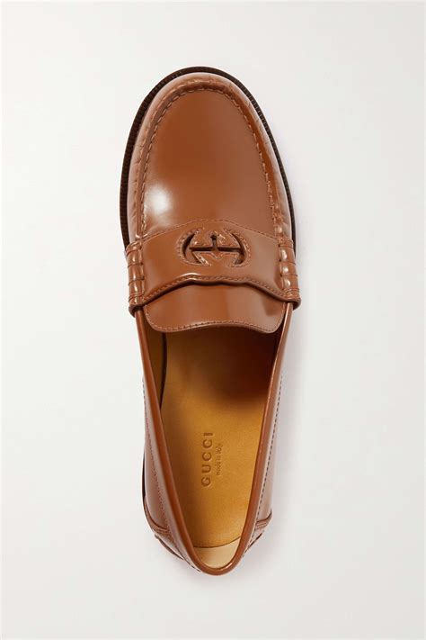 cut out leather loafers gucci